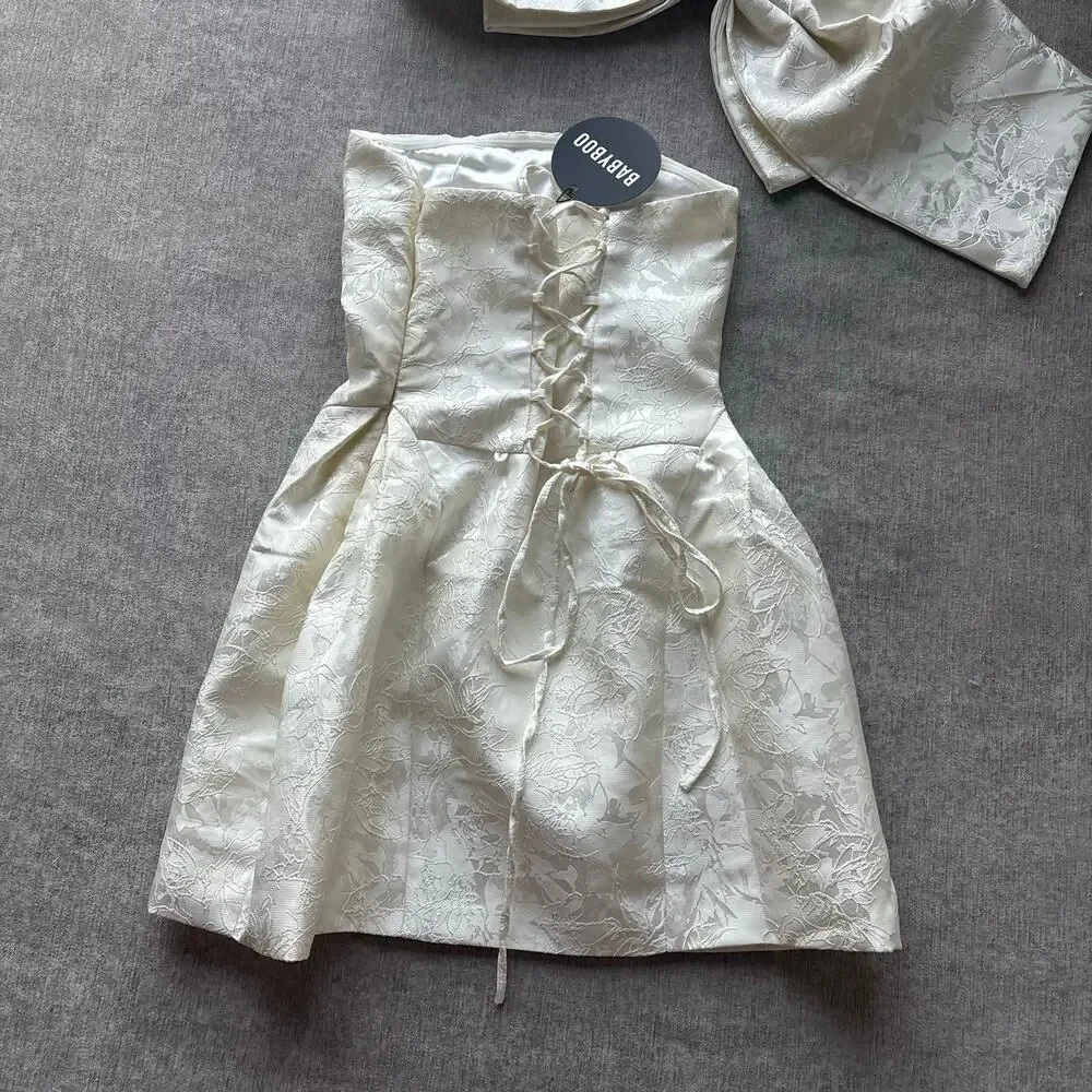 NWT BabyBoo Eleanora Mini Dress in Ivory - Picture 7 of 8